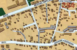 Карта Полтави. Сторінка 284 - масштаб